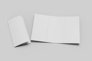 Blank Trifold Brochure Mockup photo