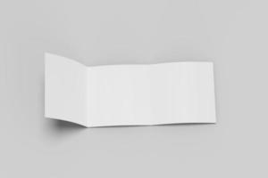 Blank Paper Square Trifold Brochure Mockup photo