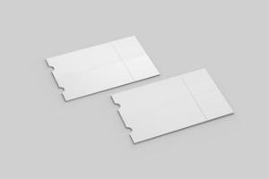 Blank Paper Ticket Mockup photo