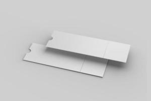 maqueta de boleto de papel en blanco foto
