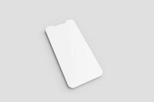 White Blank Smartphone Screen Mockup photo