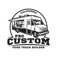 Food truck vector illustration, perfect for t shirt design and custom food truck builder company logo design