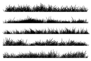 simple grass silhouette vector