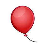 emoji de regalo de globo con un arco aislado sobre fondo blanco vector