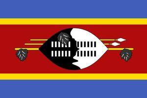 Eswatini flag simple illustration for independence day or election vector