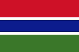 Ilustración simple de la bandera de Gambia para el día de la independencia o las elecciones vector