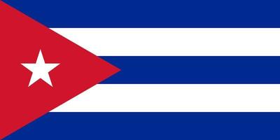 Cuba flag simple illustration for independence day or election vector