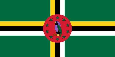 ilustración simple de la bandera de dominica para el día de la independencia o las elecciones vector