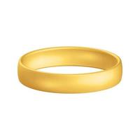 Golden realistic wedding ring Anniversary romantic surprise vector