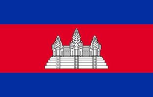 Cambodia flag simple illustration for independence day or election vector