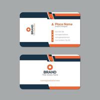 Vector printable editable horizontal and vertical double sided corporate business card template