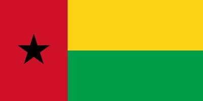 Guinea-Bissau flag simple illustration for independence day or election vector