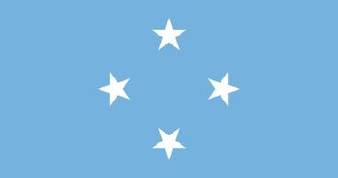 Federated States of Micronesia flag simple illustration for independence day or election vector