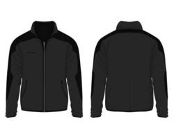 Black long sleeve blouse jacket template. Vector illustration