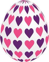 coloridos huevos de pascua con diferentes colores y decoraciones con forma de corazón huevo de pascua vector