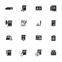 Documents Icons Set. Black on a white background vector