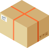 paquete caja color marrón png