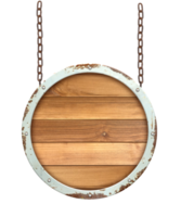 Wooden sign hanging on a chain png