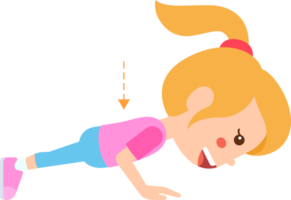 Children fitness exercise png