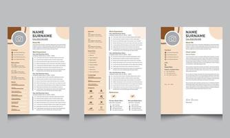 Modern Curriculum Vitae CV Template Vector Design Creative Resume Design