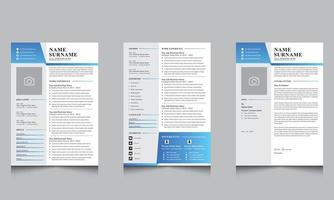 plantilla de cv moderna y creativa diseño de currículum plantilla de cv profesional vector