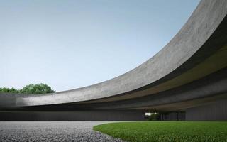 Futuristic architecture with dark stone.3d rendering photo