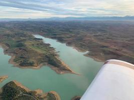 la vista del lago ganguise desde un avión 2 foto