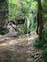 Roquefort waterfalls in Ariege Mountains France photo