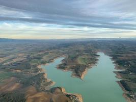 la vista del lago ganguise desde un avión 3 foto
