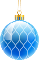 blauw Kerstmis ballen ornament png