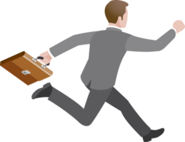 businessman run symbol png