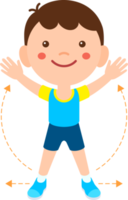 Children fitness exercise png