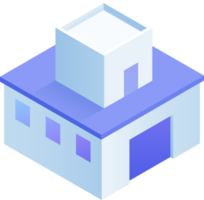 Buildings isometric illustrations png