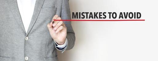 Mistakes To Avoid words made with marker photo