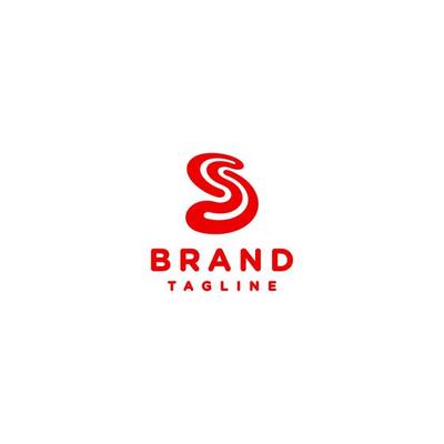 Trendy Simple and Rounded Letter S Logo. Simple S design with rounded outlines and unique corners.