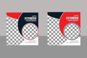 Gym or Fitness Social Media Post vector