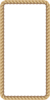 Brown rope frame banner png