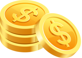 gold coin money symbol icon png