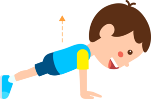 Children fitness exercise png