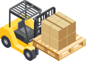 Forklift cargo car png