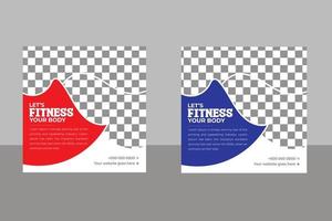 Gym Or Fitness Social  Media Post vector