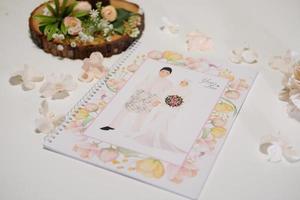 wedding book illustration as a background photo