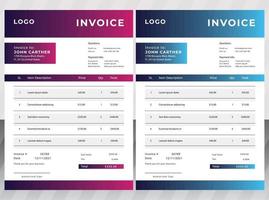 Modern Business Invoice Business Design Template vector