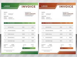 Modern Business Invoice Business Design Template vector
