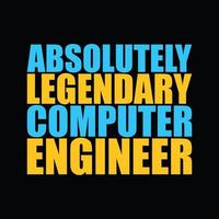 Computer Engineer T-shirt Design vector