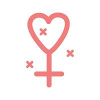 Gender symbol female. Element for greeting cards, posters, stickers and seasonal design. vector