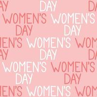 Womens day quote pattern. Grl pwr slogan. Female, feminism symbols. vector