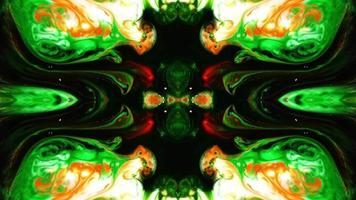 Abstract Colorful Paint Spread Mirror Reflection Fantasy video