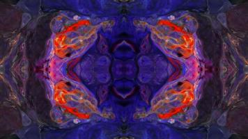 Abstract Colorful Paint Spread Mirror Reflection Fantasy Video