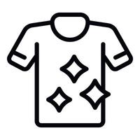 vector de contorno de icono de camisa limpia. moda frontal